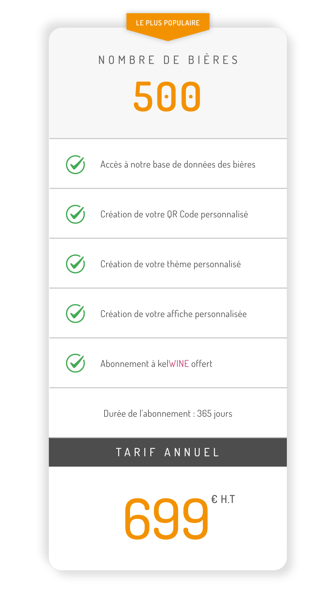 Abonnement 500 bi&egrave;res